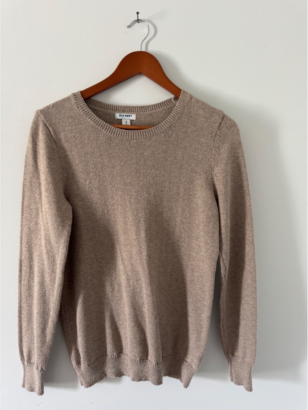 Old Navy Women's Medium Beige Cotton Blend Sweater